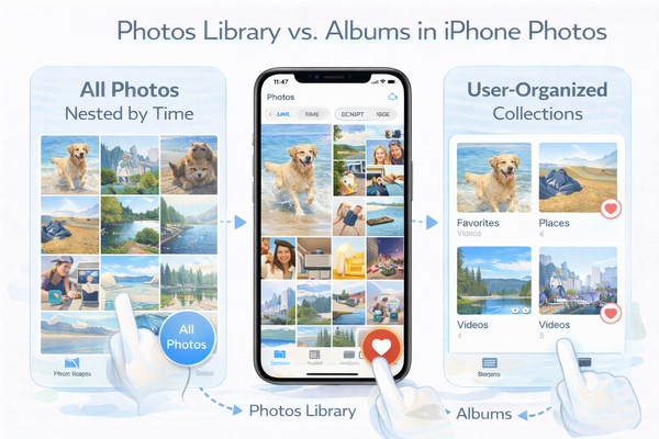 아이폰 사진 보관함과 앨범 차이 사진 보관함 화면