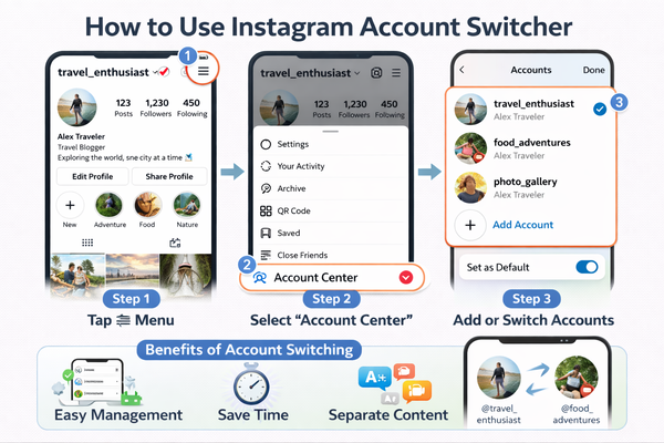 인스타그램 계정 전환 기능 활용법 계정 전환 메뉴 화면