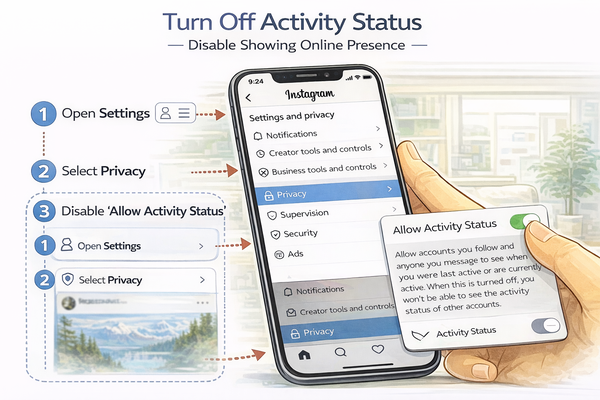 인스타그램 활동 상태 표시 끄는 설정 활동 상태 허용 끄기 화면